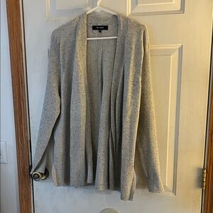 Cozy Light Gray Open Front Cardigan